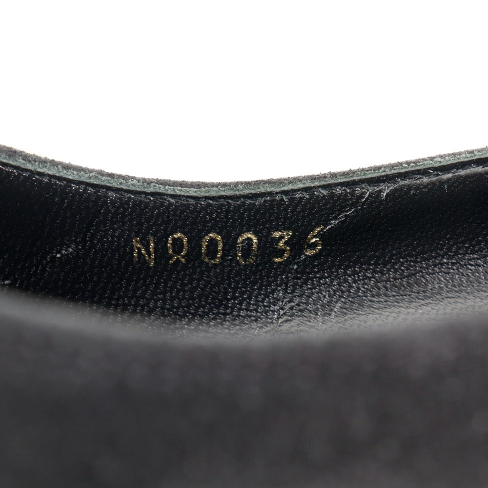 Louis Vuitton Pumps Nq0036 Suede Black Ribbon Women 35
