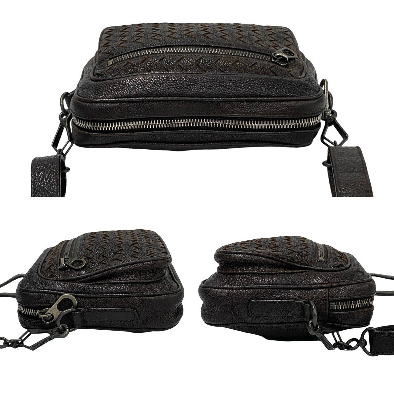 Bottegaveneta Shoulder Bag Leather Brown Intrecciato Women