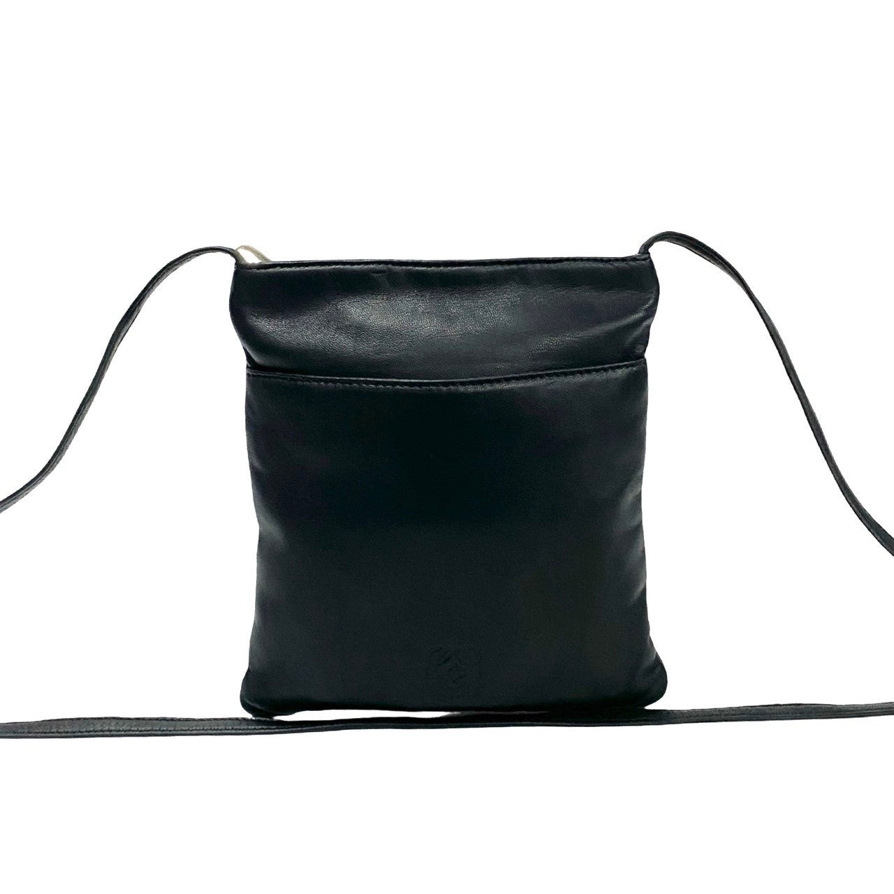 Loewe Shoulder Bag Leather Black Anagram Logo Women