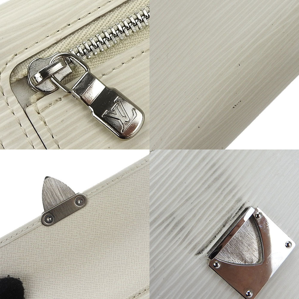 Louis Vuitton Tri-Fold Wallet M5801J Epi Leather White Portefeuille And Koala Women