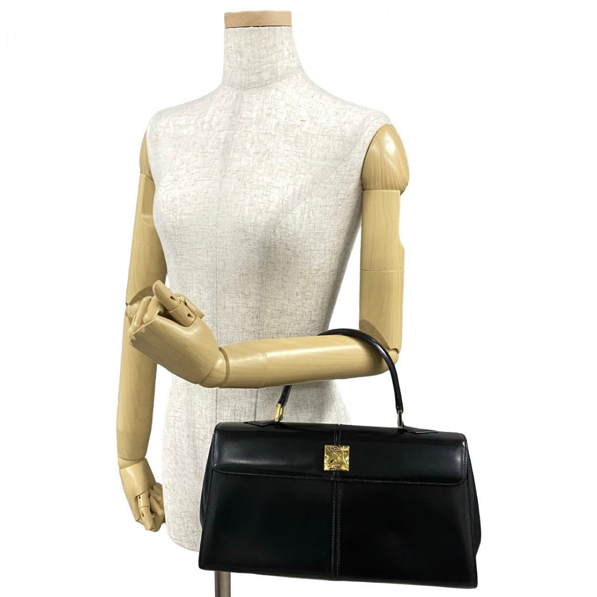 Yves Saint Laurent Handbag Calfskin, Leather Black Ysl Logo Women