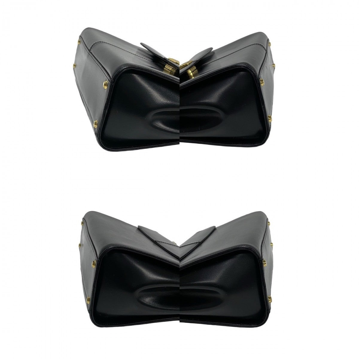 Yves Saint Laurent Handbag Calfskin, Leather Black Ysl Logo Women