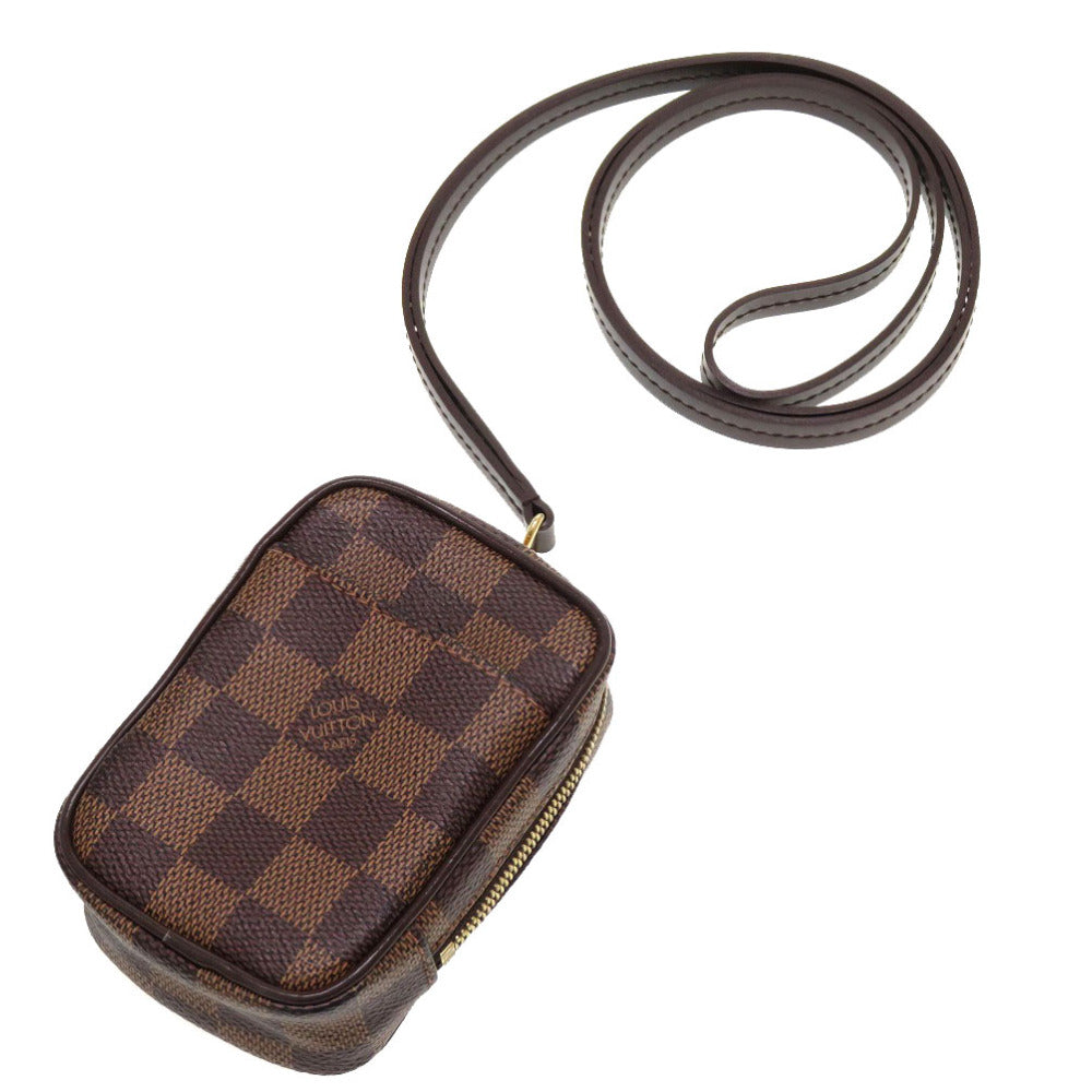 Louis Vuitton Shoulder Bag M61738 Damier Canvas Brown Damier Ebene Etui Okapi Pm Women