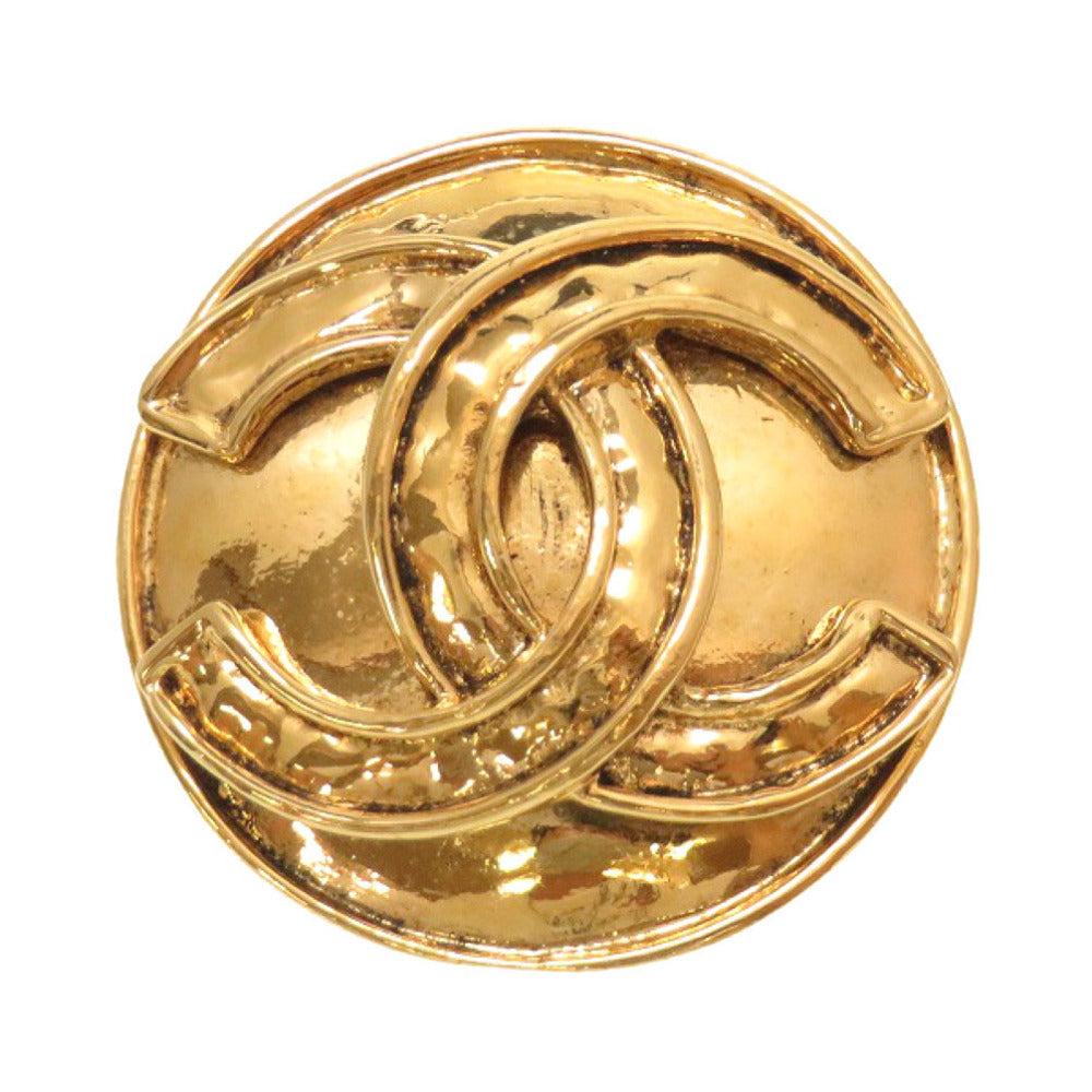 Chanel Brooch Metal Gold Coco Mark Vintage Women