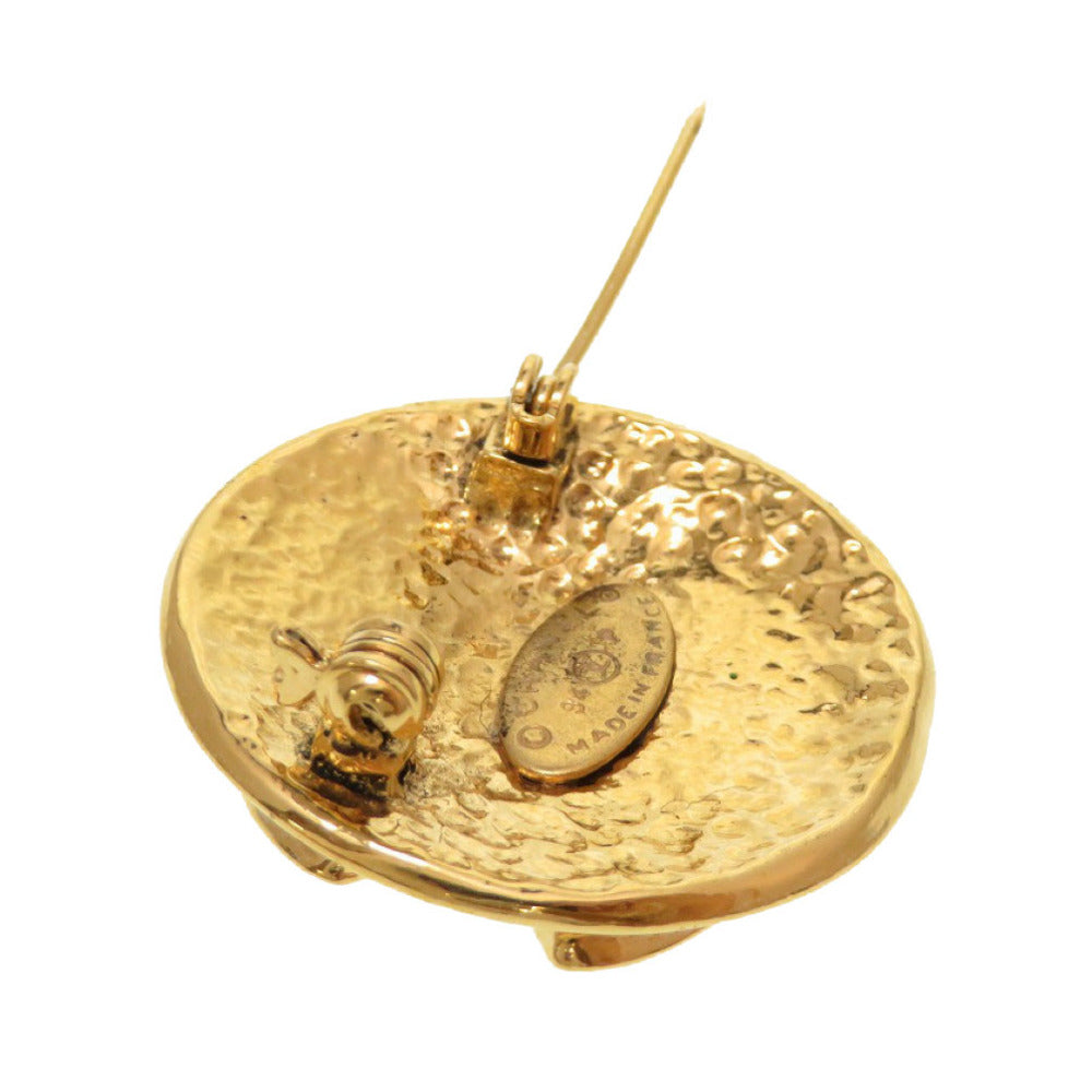 Chanel Brooch Metal Gold Coco Mark Vintage Women