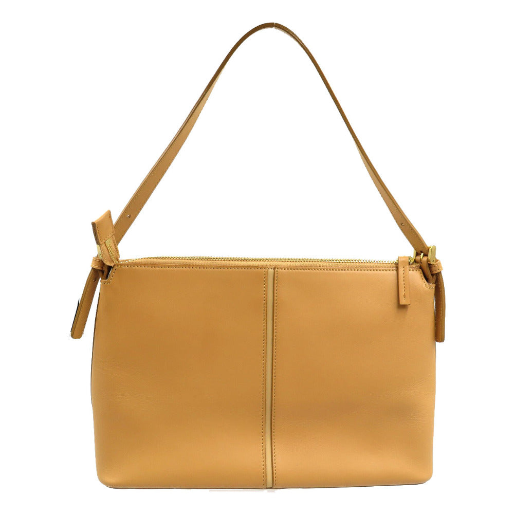 Burberry Shoulder Bag Leather Beige Women