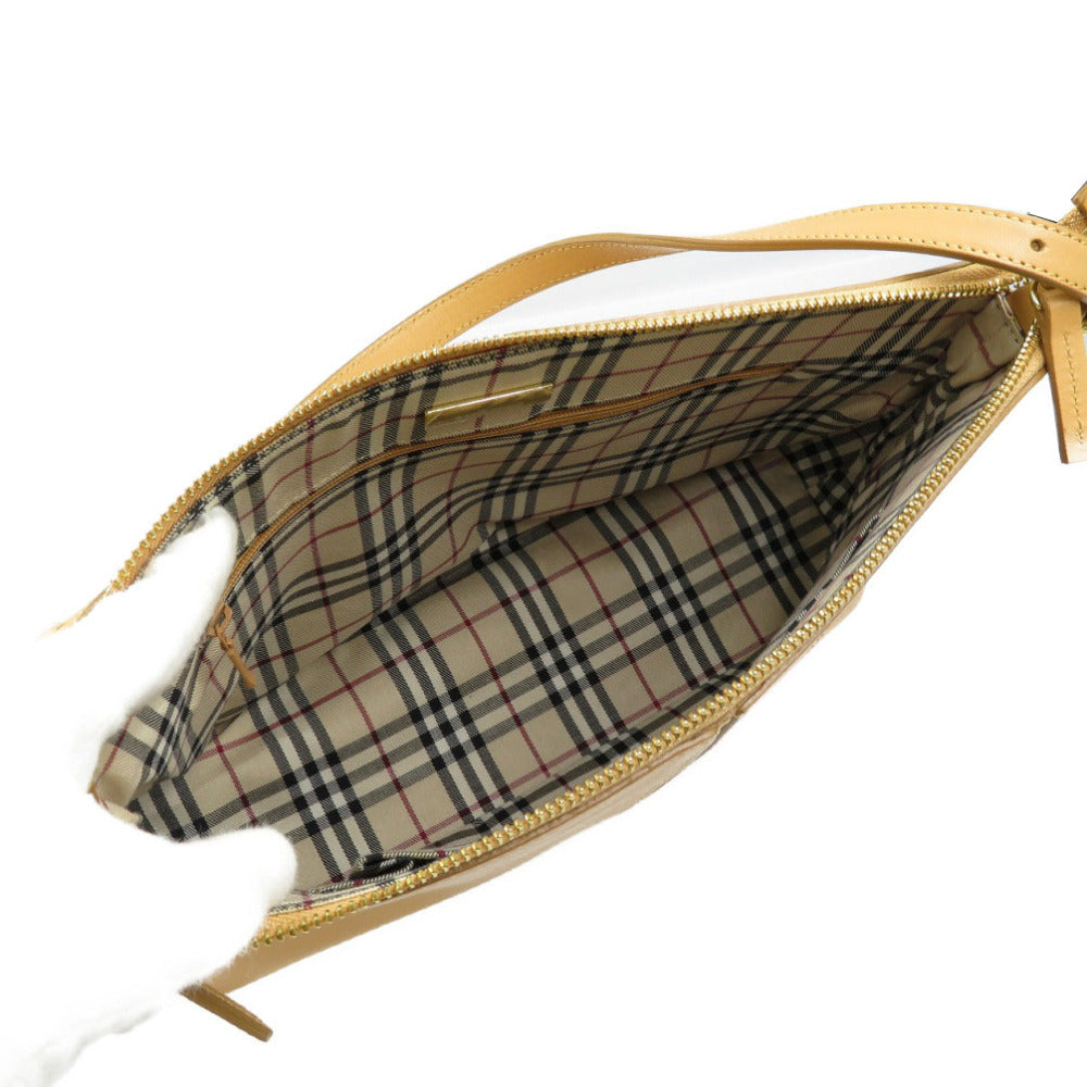 Burberry Shoulder Bag Leather Beige Women