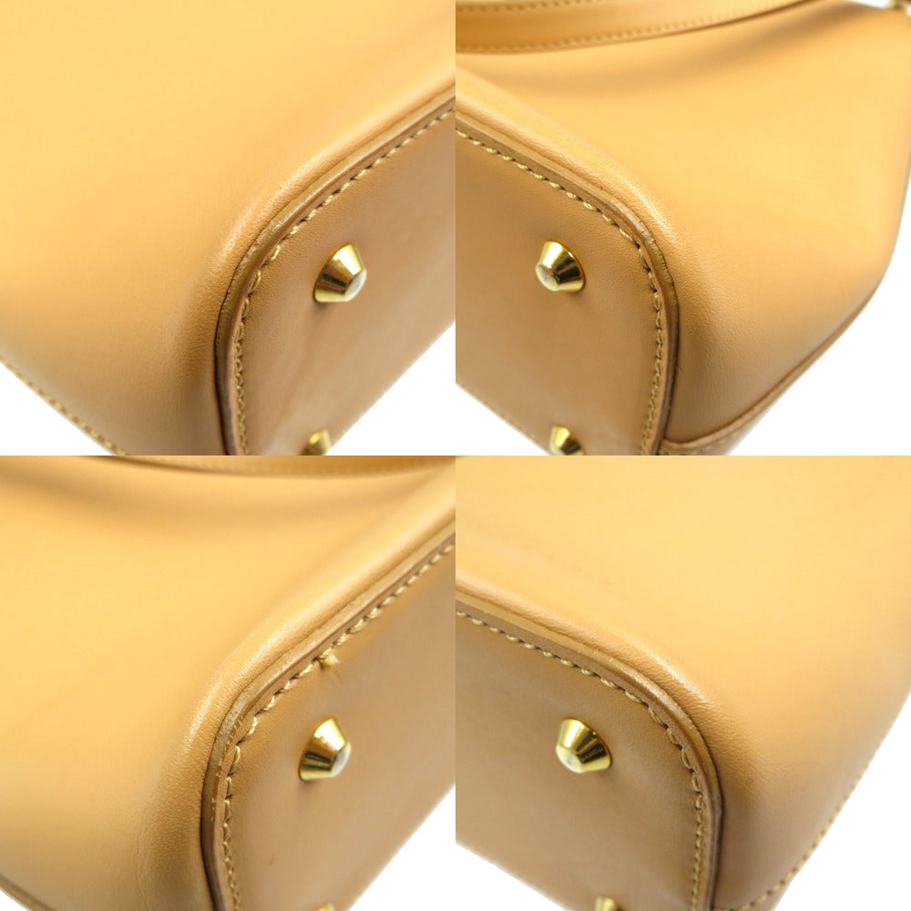 Burberry Shoulder Bag Leather Beige Women