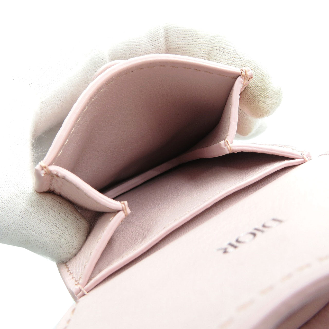Christian Dior Key Ring Leather Pink Women
