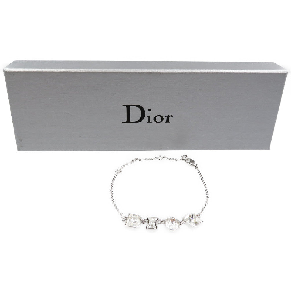 Christian Dior Bracelet Metal, Rhinestone Silver Women