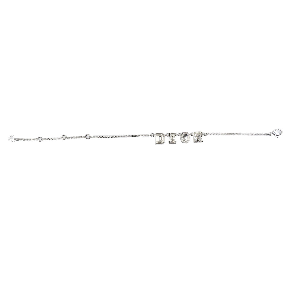 Christian Dior Bracelet Metal, Rhinestone Silver Women