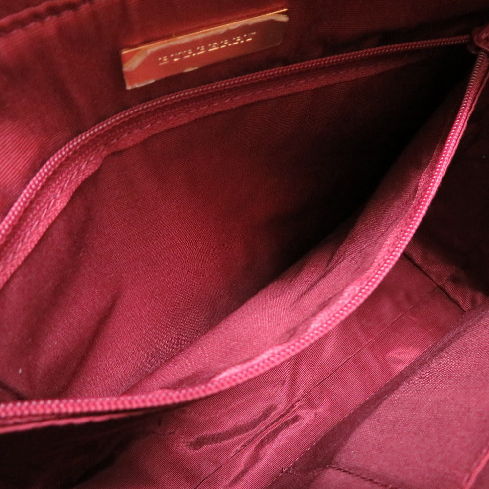 Burberry Handbag Canvas Beige Check Women