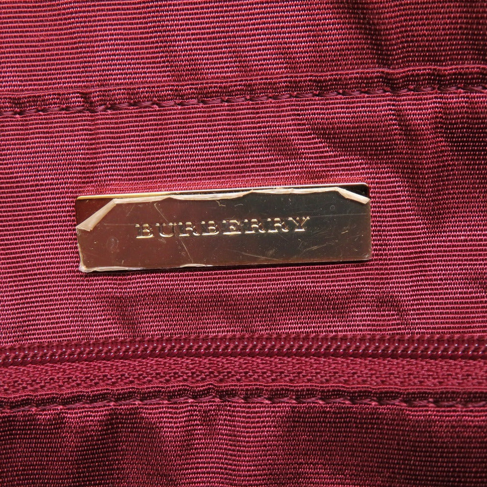 Burberry Handbag Canvas Beige Check Women