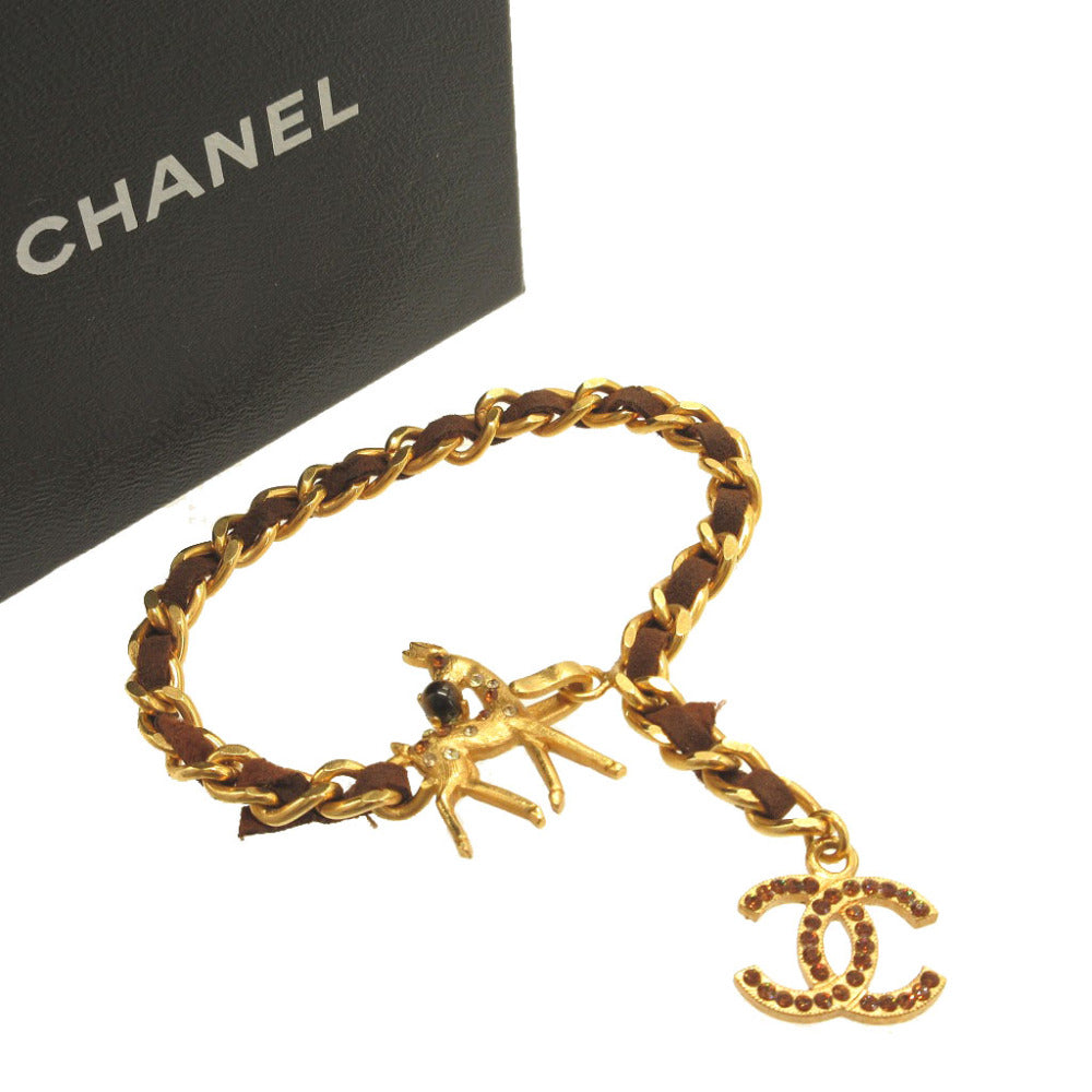 Chanel Bracelet Metal Gold Coco Mark Bambi Women