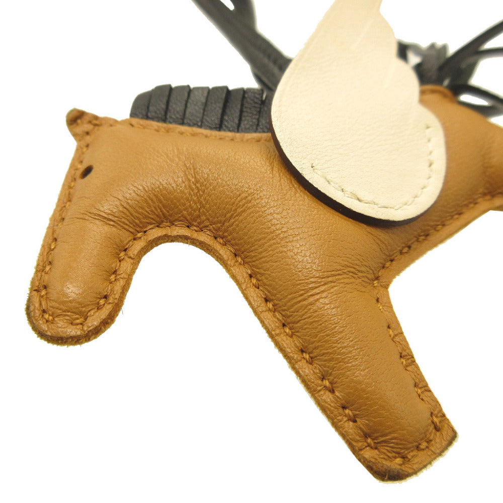 Hermes Key Ring Leather Chai Bag Charm Rodeo Pegasus Pm Women