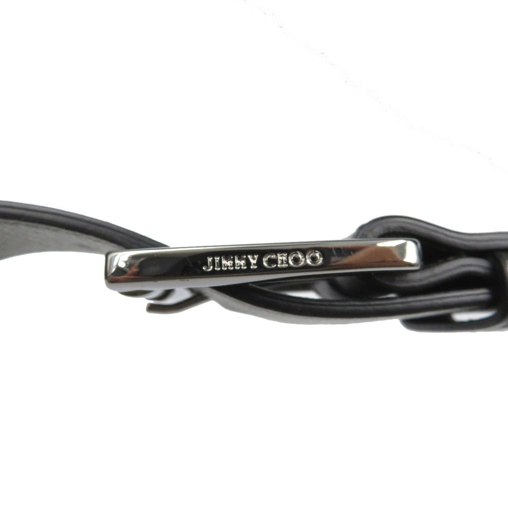 Jimmy Choo Sling Bag Leather Metallic Gray Mens Secondhand