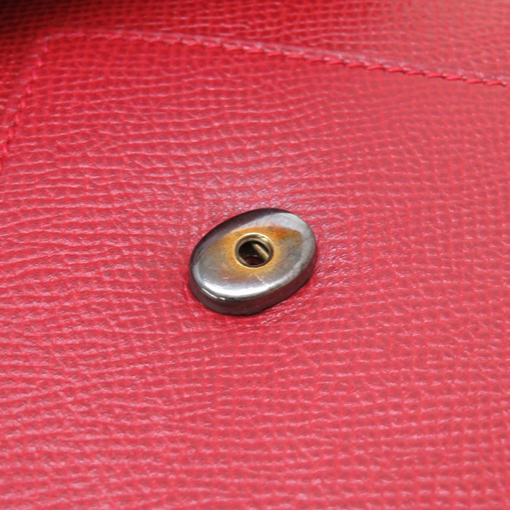 Hermes Clutch Bag Courchevel Red Vintage Mens