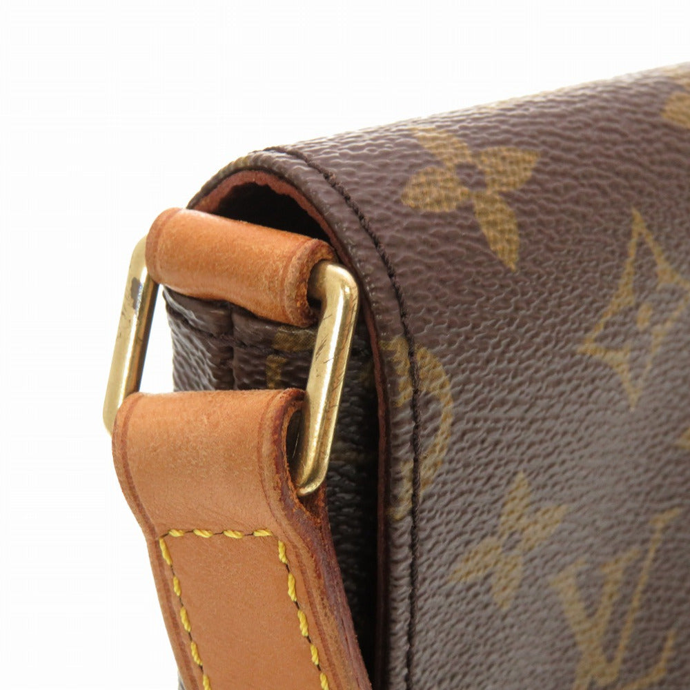 Louis Vuitton Shoulder Bag M51257 Monogram Canvas Brown Monogram Musette Tango Short Strap Women