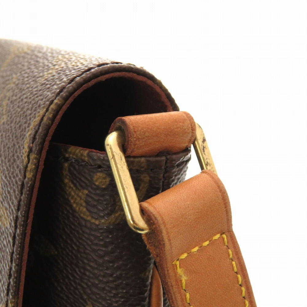 Louis Vuitton Shoulder Bag M51257 Monogram Canvas Brown Monogram Musette Tango Short Strap Women