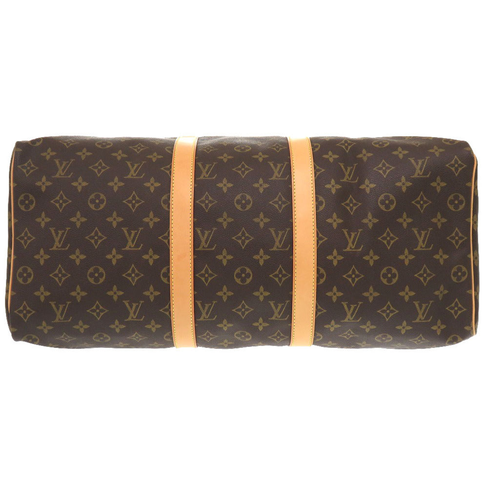 Louis Vuitton Boston Duffel Bag M41426 Monogram Canvas Brown Monogram Keepall 50 Mens
