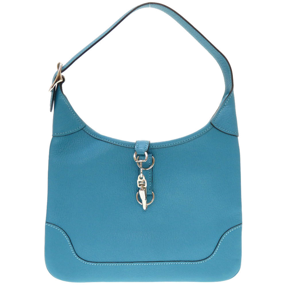 Hermes Shoulder Bag Shave Turquoise Trim 24 Women Secondhand