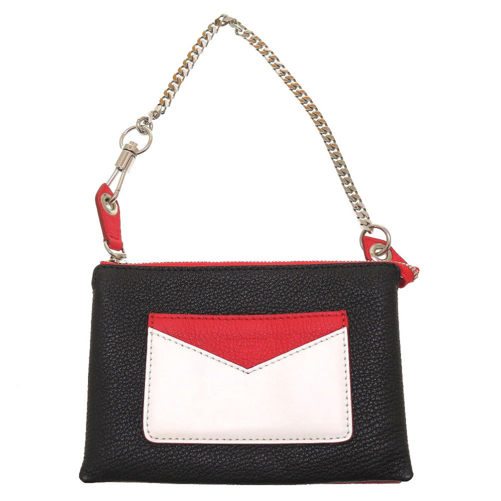 Givenchy Pouch Bc06863507 Leather Black Chain Shoulder Bag Women(Unisex)