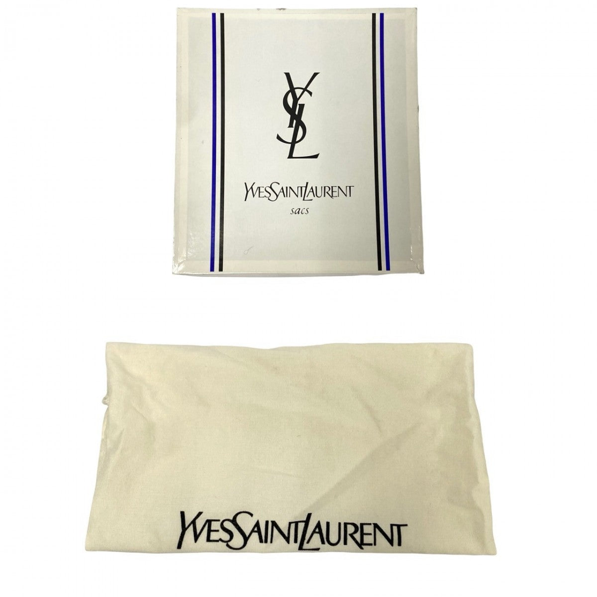 Yves Saint Laurent Shoulder Bag Leather Black Logo Women