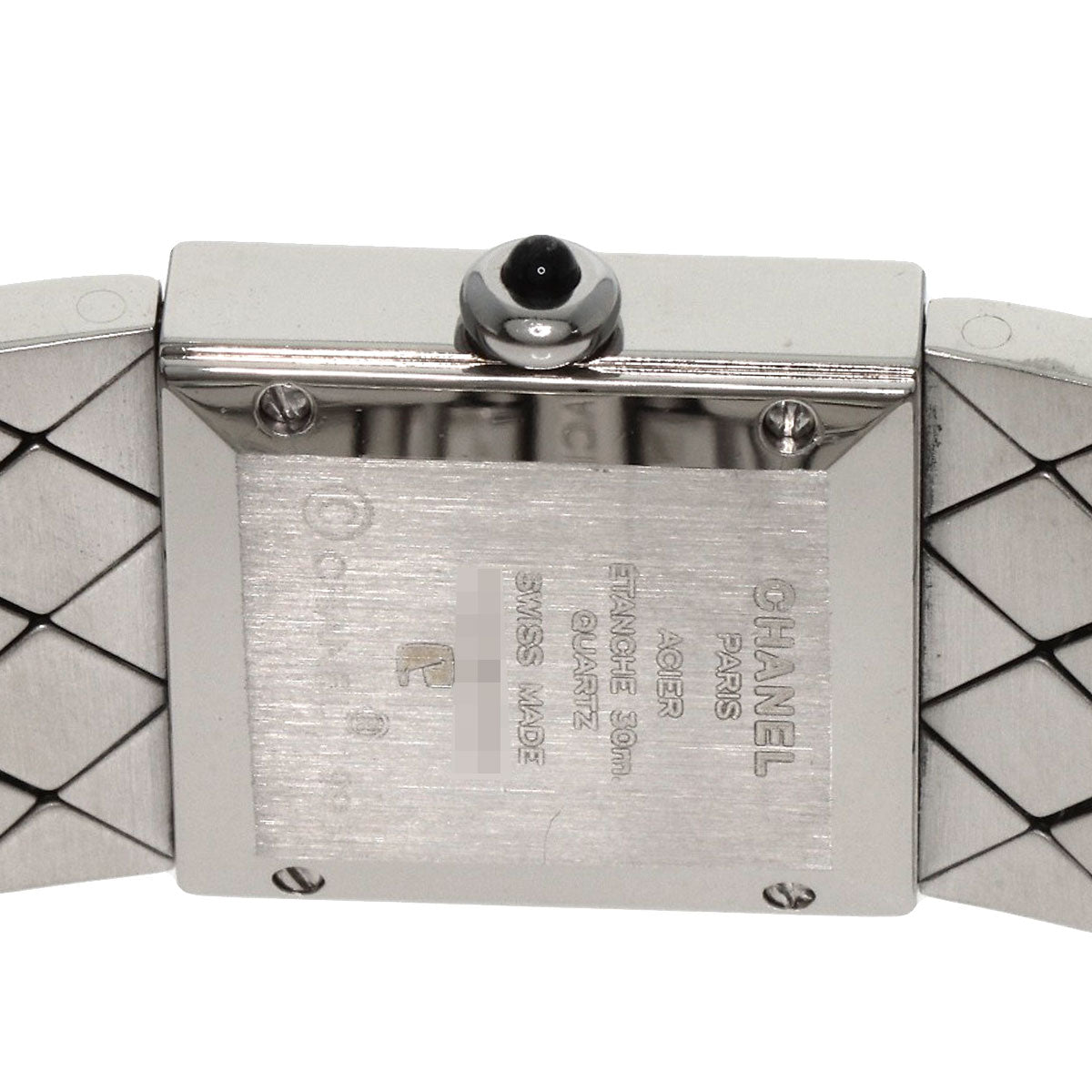 Chanel Watches Quartz H0489 Stainless Steel, Stainless Steel, Diamond Silver Matrasse Diamond Black