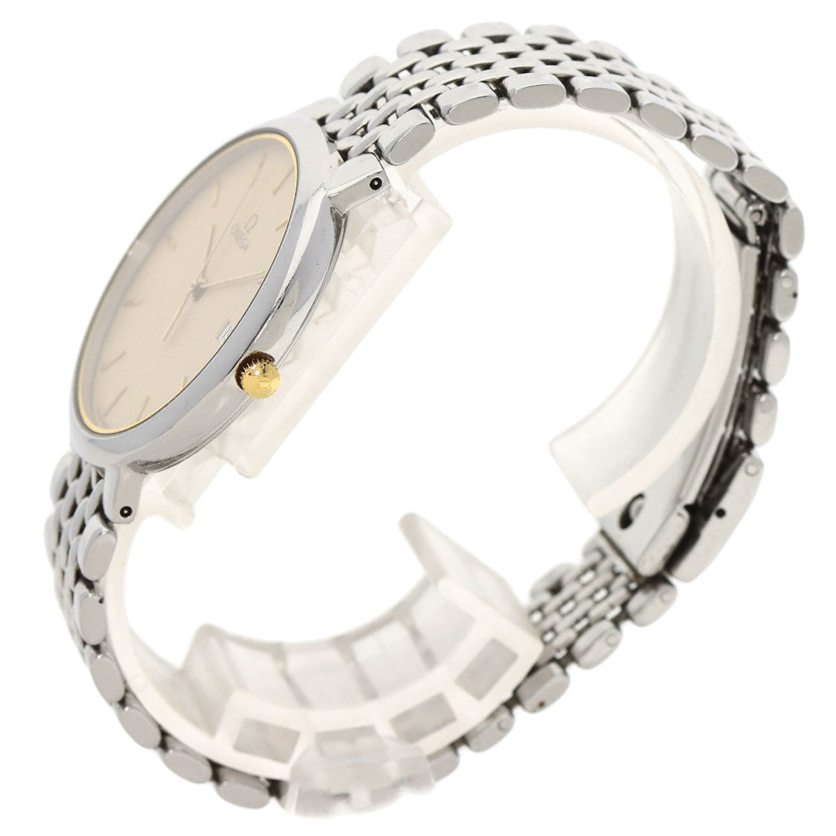 Omega Watches Quartz Stainless Steel , Stainless Steel Silver De Ville Ivory Dial Mens