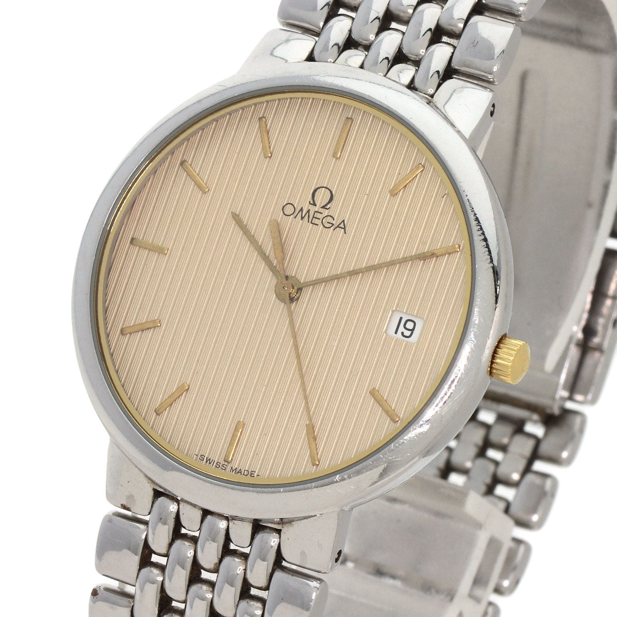Omega Watches Quartz Stainless Steel , Stainless Steel Silver De Ville Ivory Dial Mens