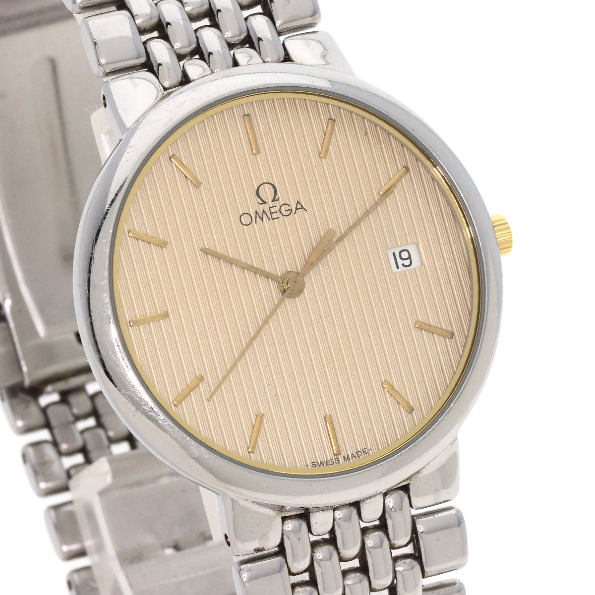 Omega Watches Quartz Stainless Steel , Stainless Steel Silver De Ville Ivory Dial Mens