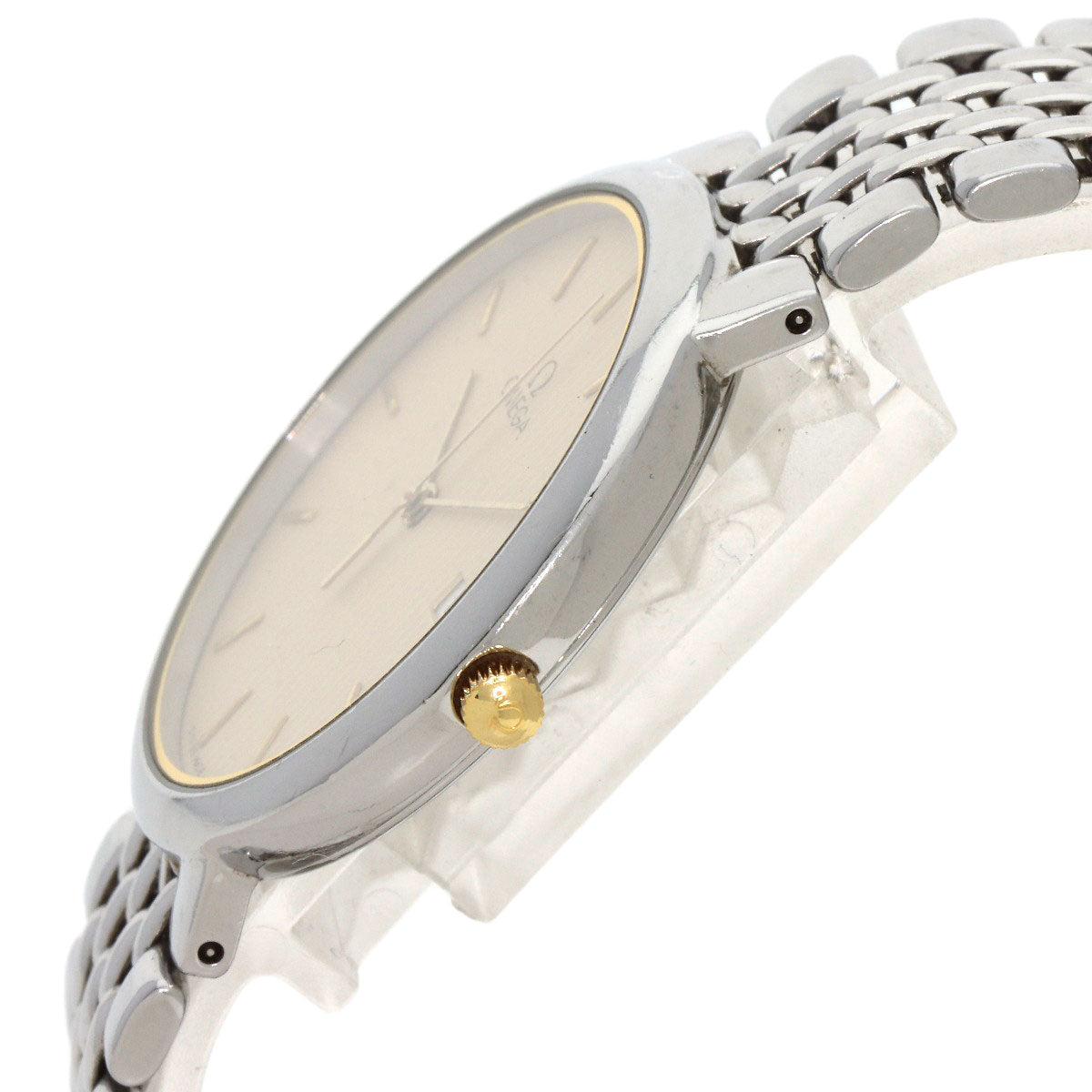 Omega Watches Quartz Stainless Steel , Stainless Steel Silver De Ville Ivory Dial Mens