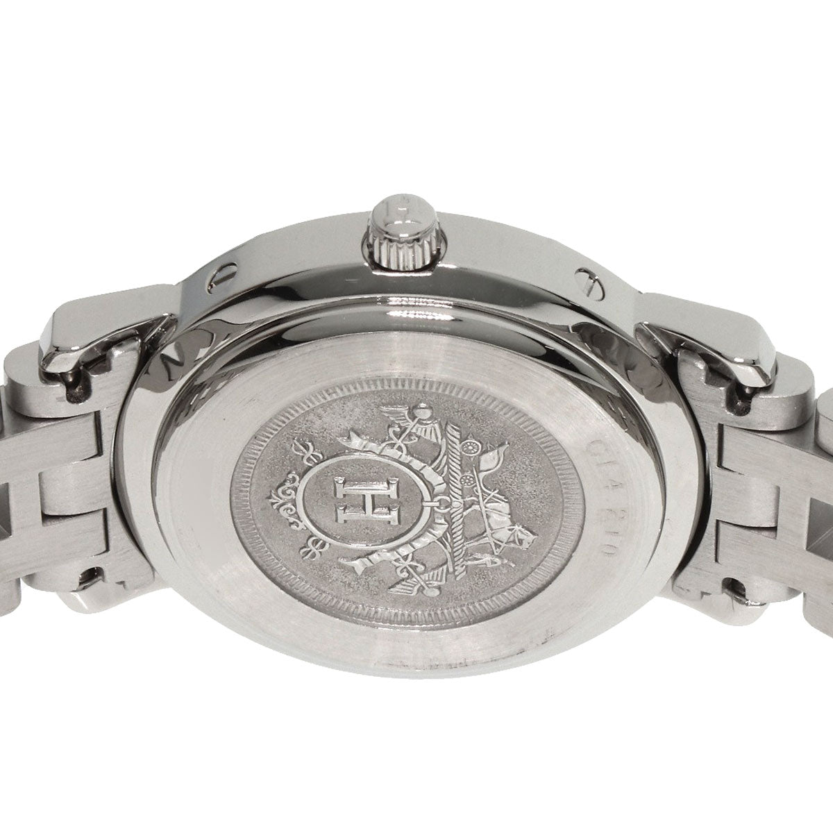 Hermes Watches Quartz Cl4.210 Stainless Steel , Stainless Steel Silver Clipper White Dial Women