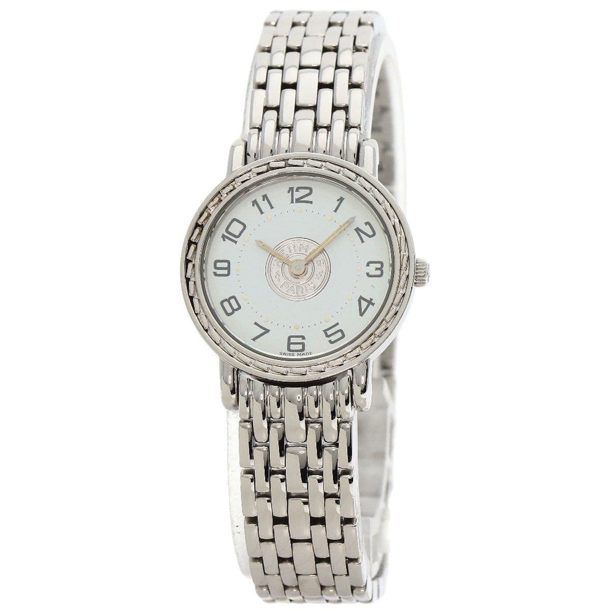 Hermes Watches Quartz Se4.210 Stainless Steel Silver Serie White Dial