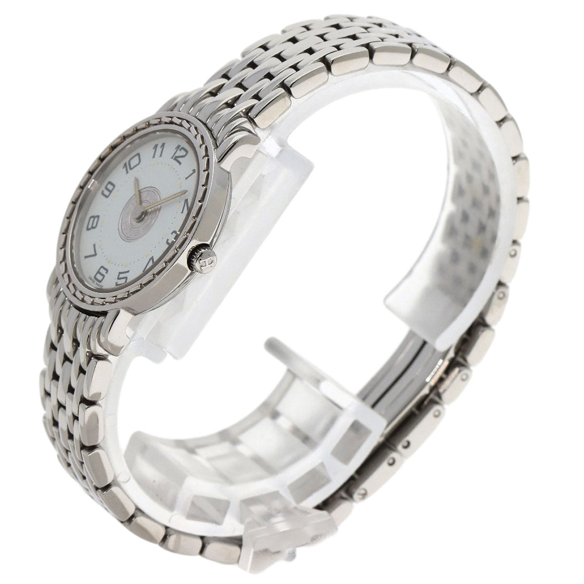 Hermes Watches Quartz Se4.210 Stainless Steel Silver Serie White Dial