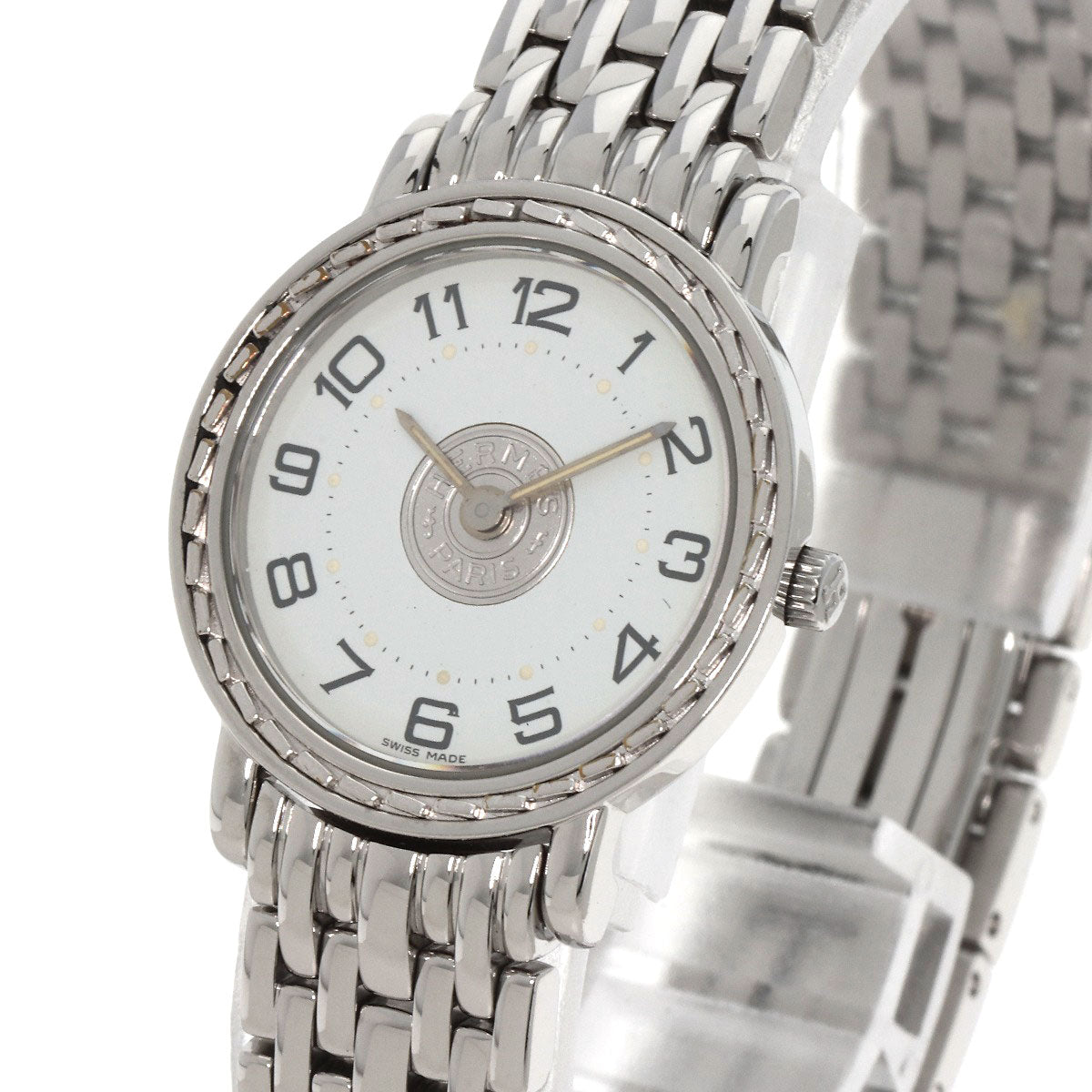 Hermes Watches Quartz Se4.210 Stainless Steel Silver Serie White Dial