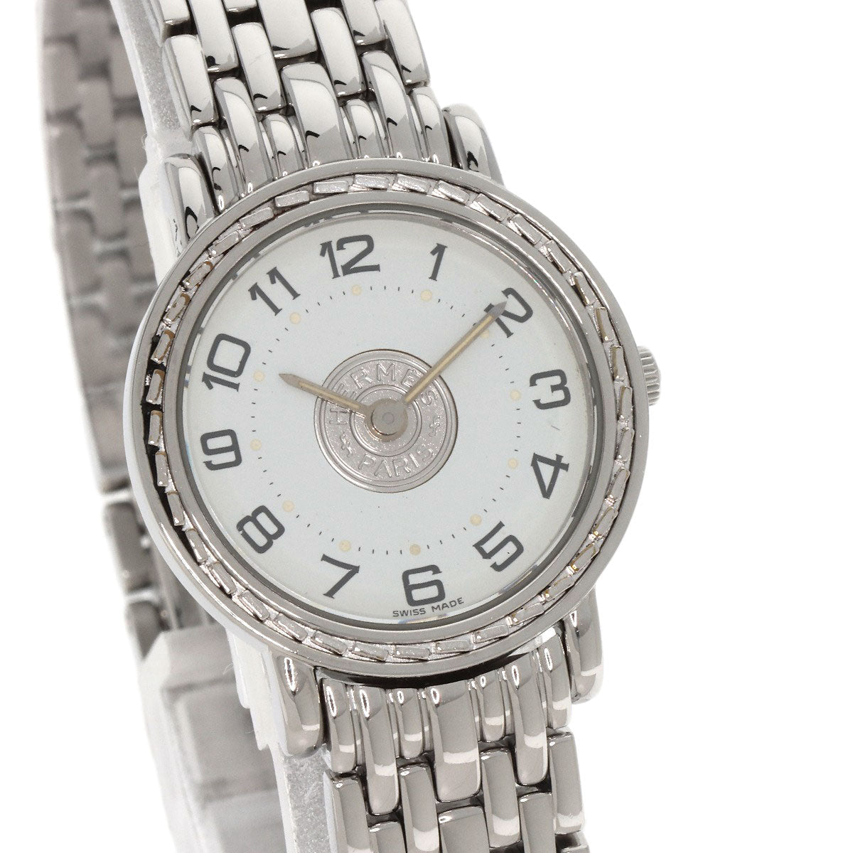 Hermes Watches Quartz Se4.210 Stainless Steel Silver Serie White Dial