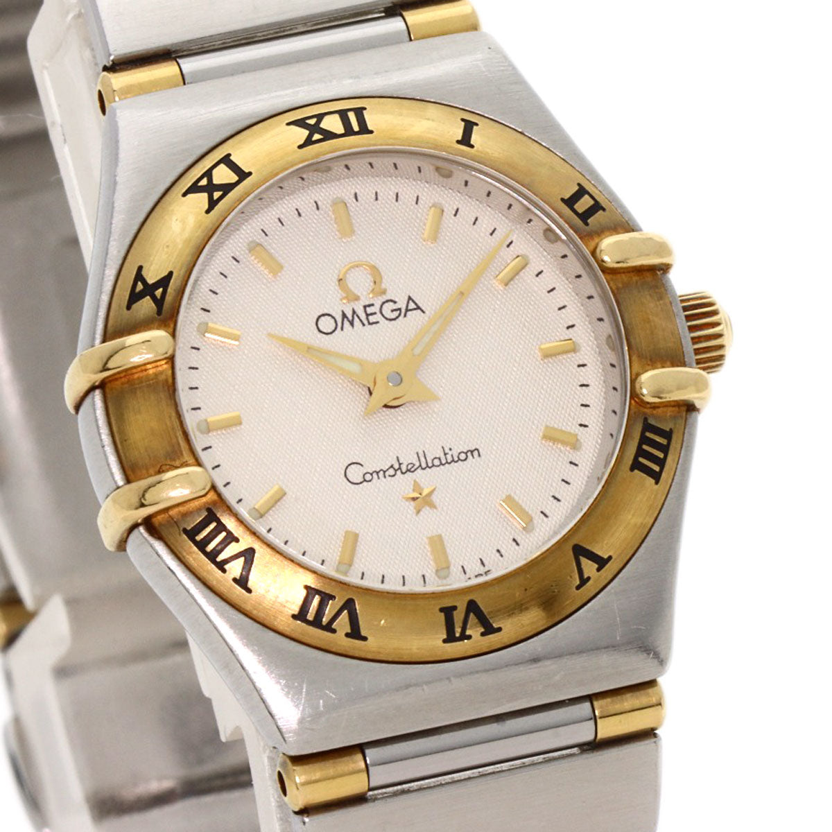 Omega Watches Quartz 1362.70 Stainless Steel , Ssxk18Yg , K18Yg Gold Constellation Ivory Dial Women
