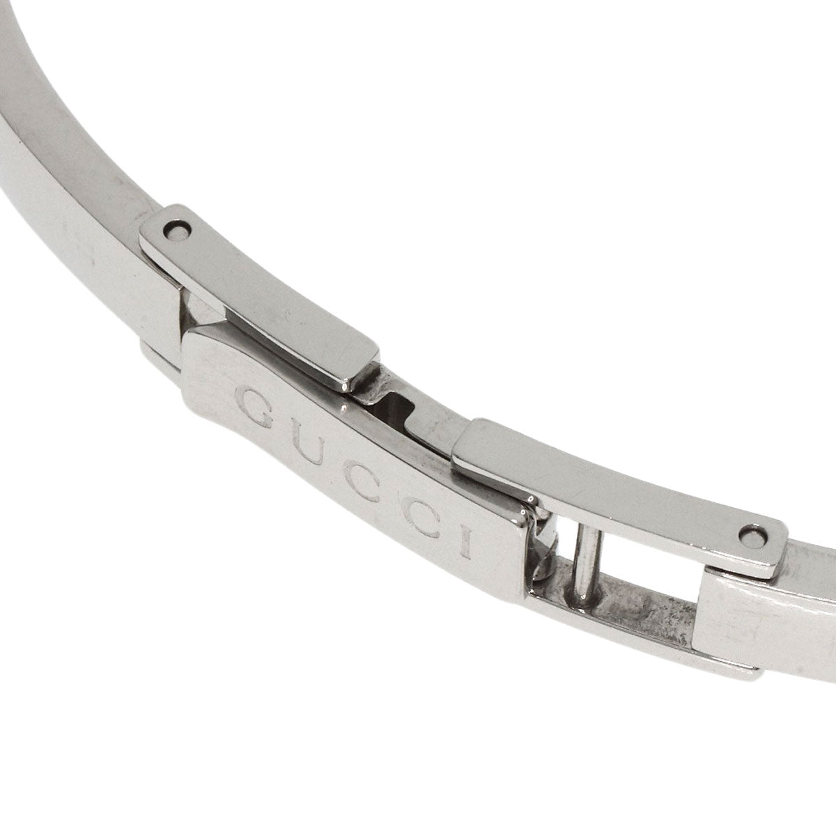 Gucci Watches Quartz 105 Stainless Steel , Stainless Steel Silver Round Face White Dial Women