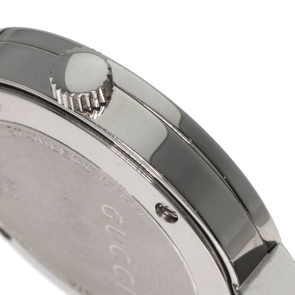 Gucci Watches Quartz 105 Stainless Steel , Stainless Steel Silver Round Face White Dial Women