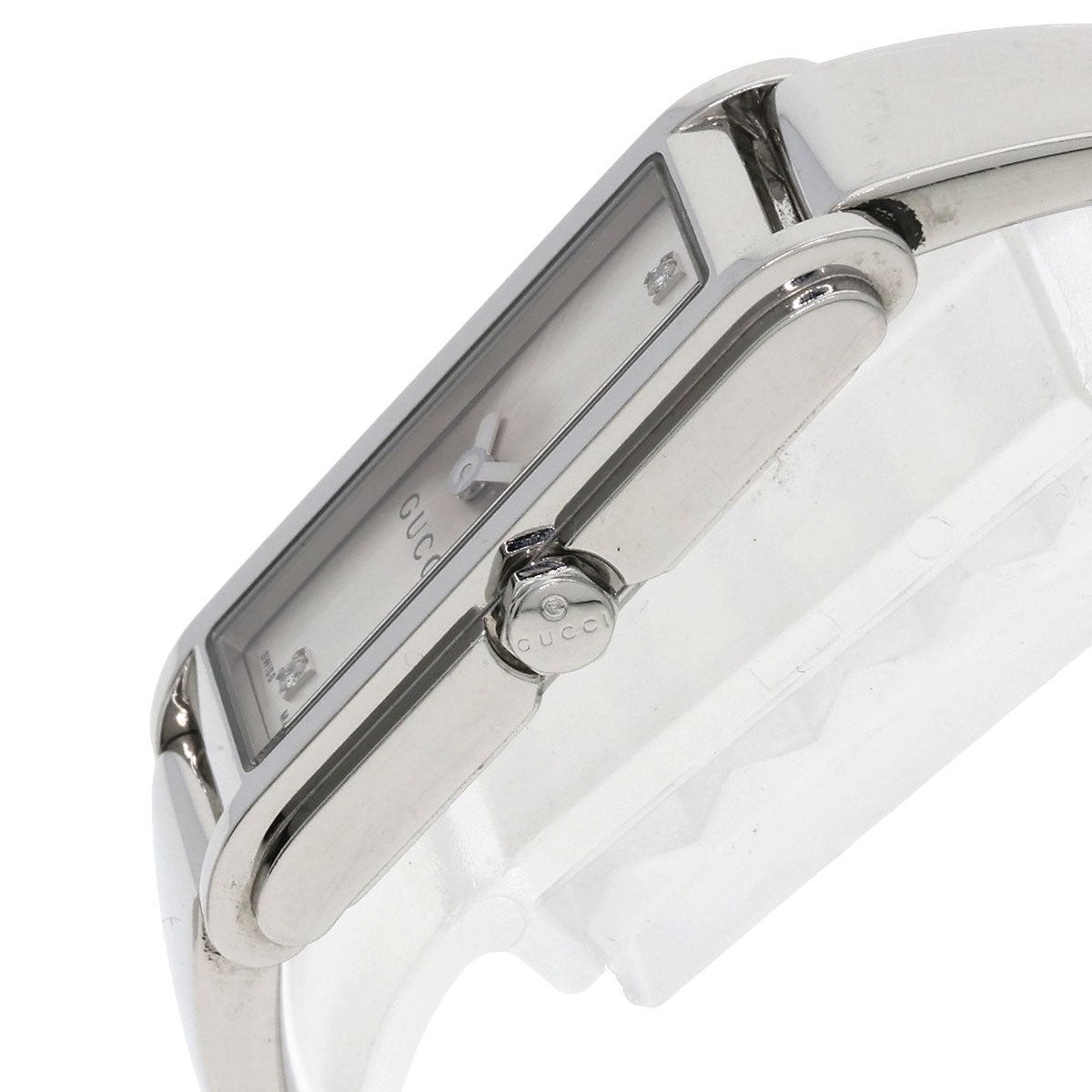 Gucci Watches Quartz 109 Stainless Steel , Stainless Steel Silver Square Face 2P Diamond Silver