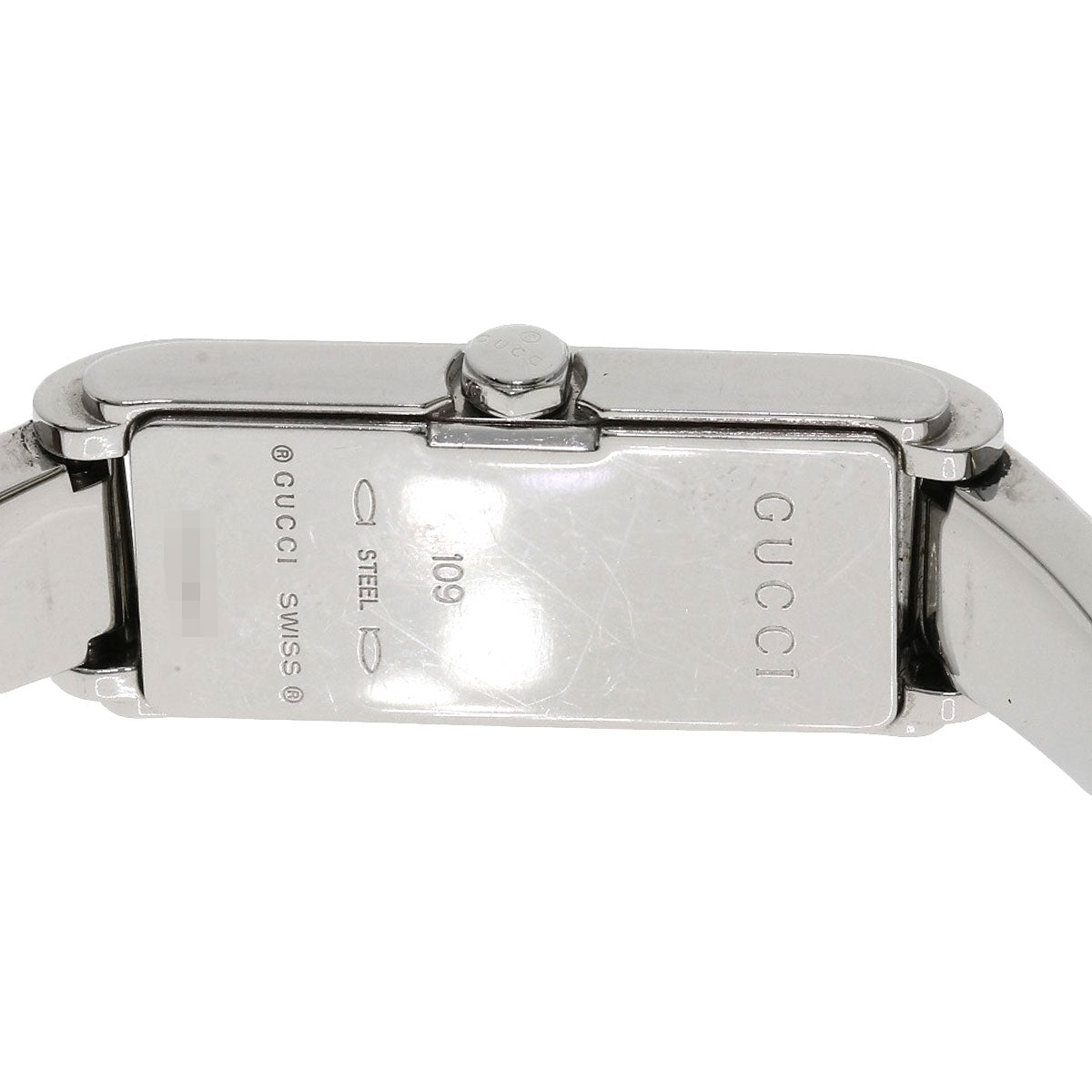 Gucci Watches Quartz 109 Stainless Steel , Stainless Steel Silver Square Face 2P Diamond Silver