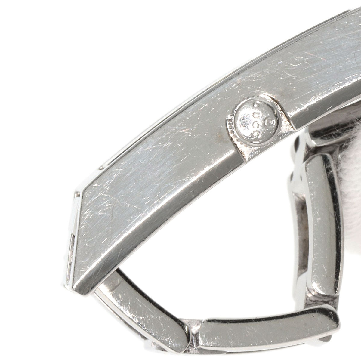 Gucci Watches Quartz 110 Stainless Steel , Stainless Steel Silver Square Face 3P Diamond White Dial