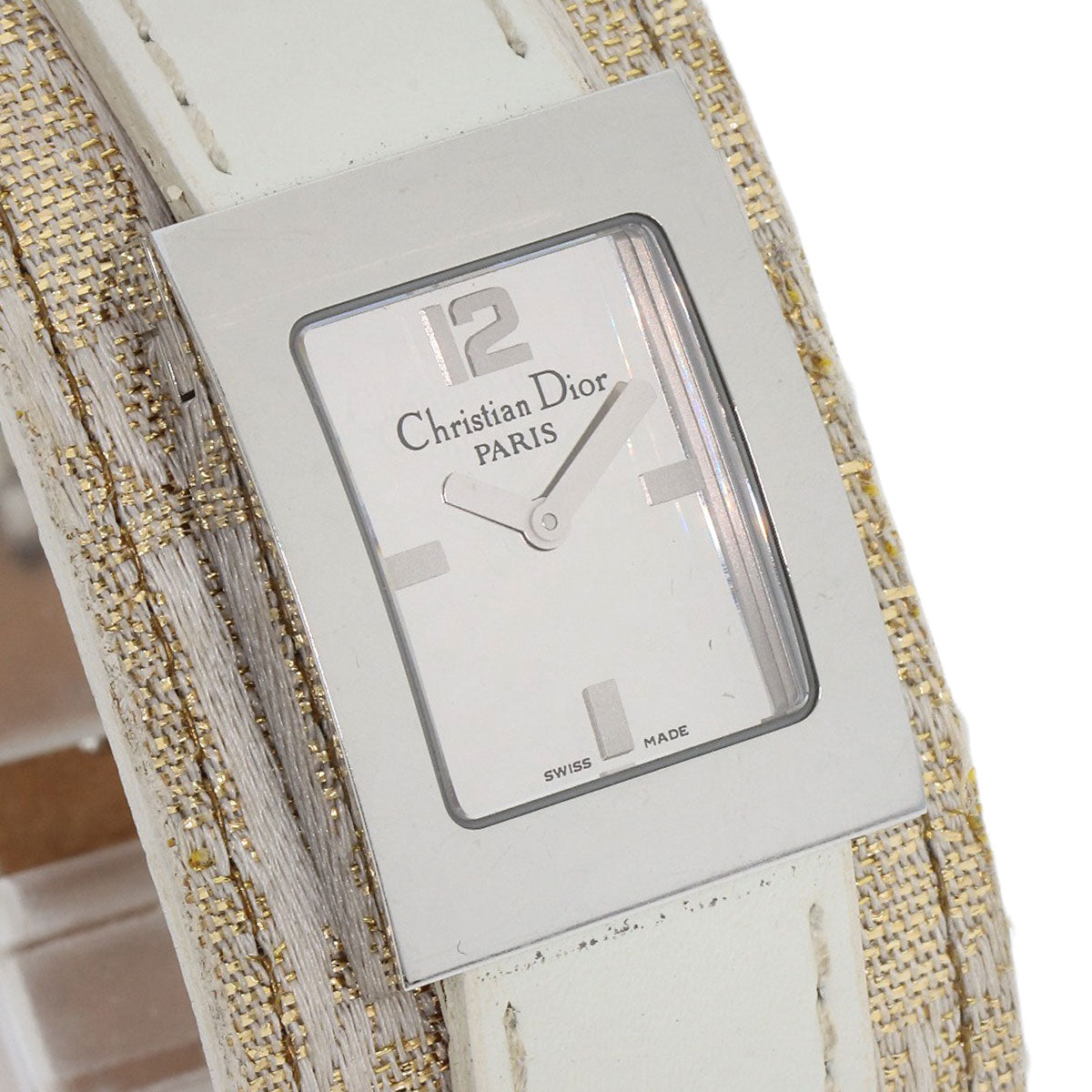 Christian Dior Watches Quartz D78-109 Stainless Steel, Leather Silver Maris Silver Dial Women