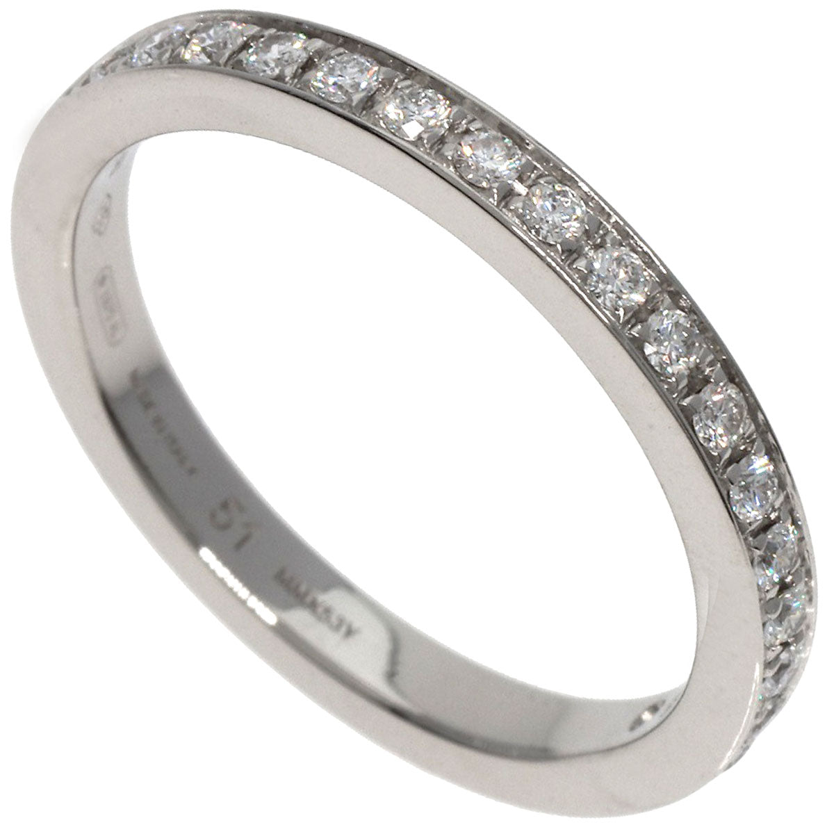 Bvlgari Ring Pt950 Silver Dedicata A Venezia Half Eternity Diamond #51 Women