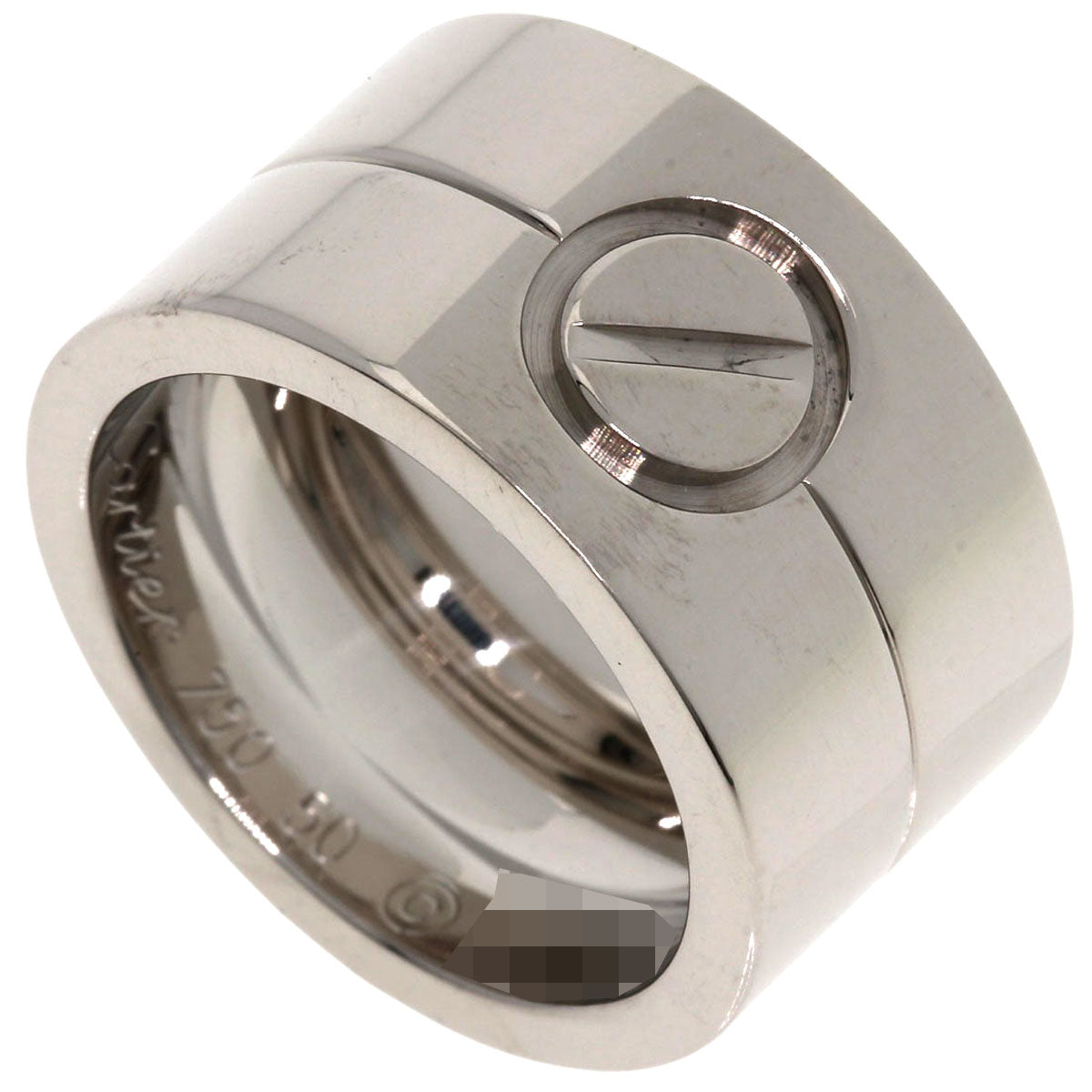 Cartier Ring K18Wg Silver High Love Ring #50