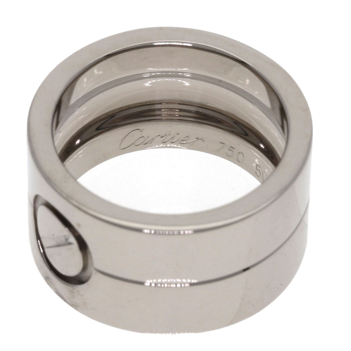 Cartier Ring K18Wg Silver High Love Ring #50