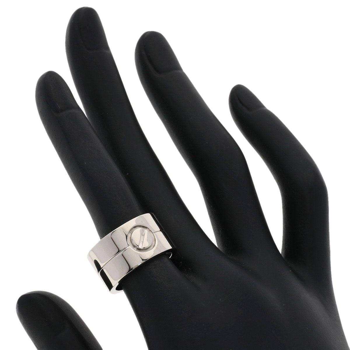 Cartier Ring K18Wg Silver High Love Ring #50