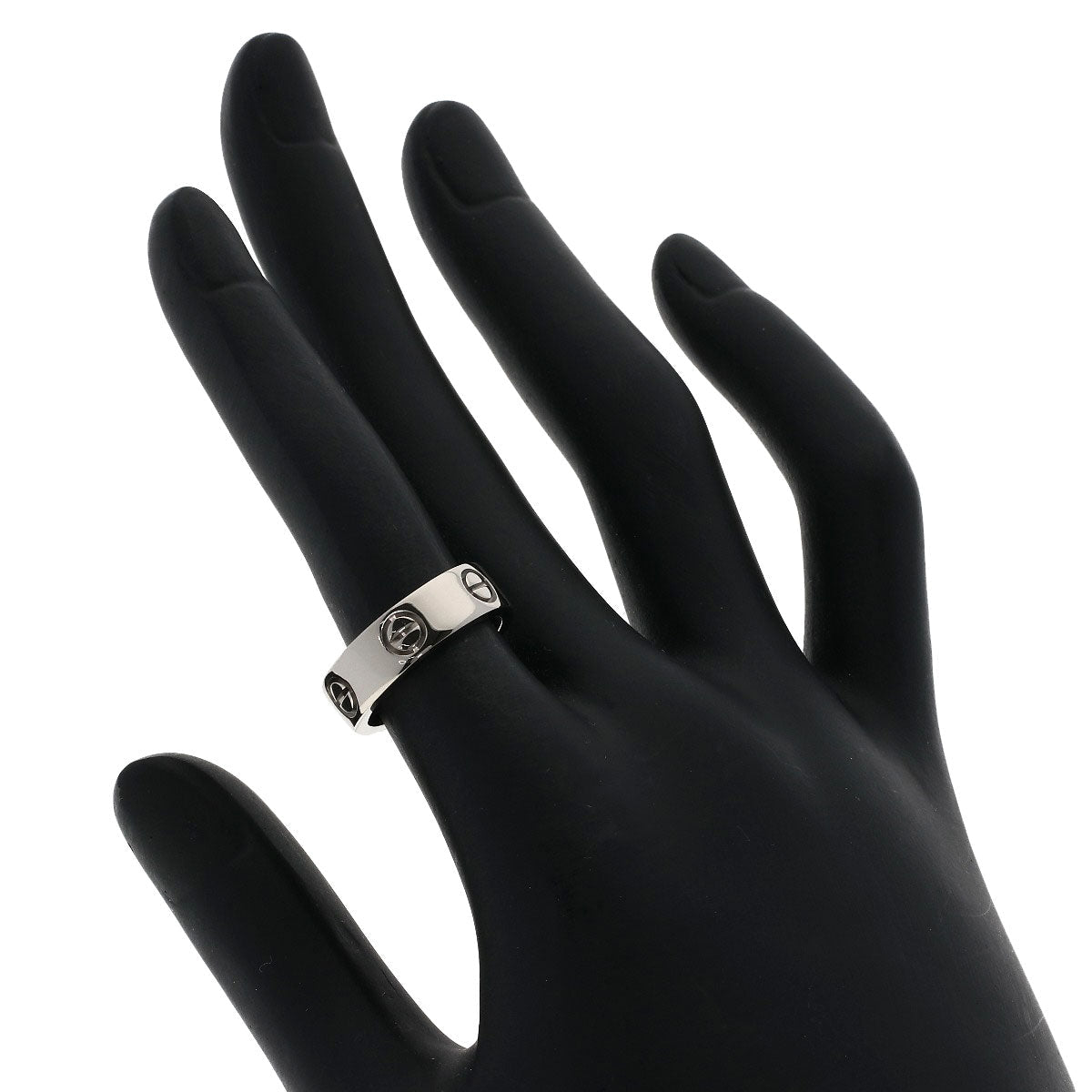 Cartier Ring K18Wg Silver Love Ring #50 Women