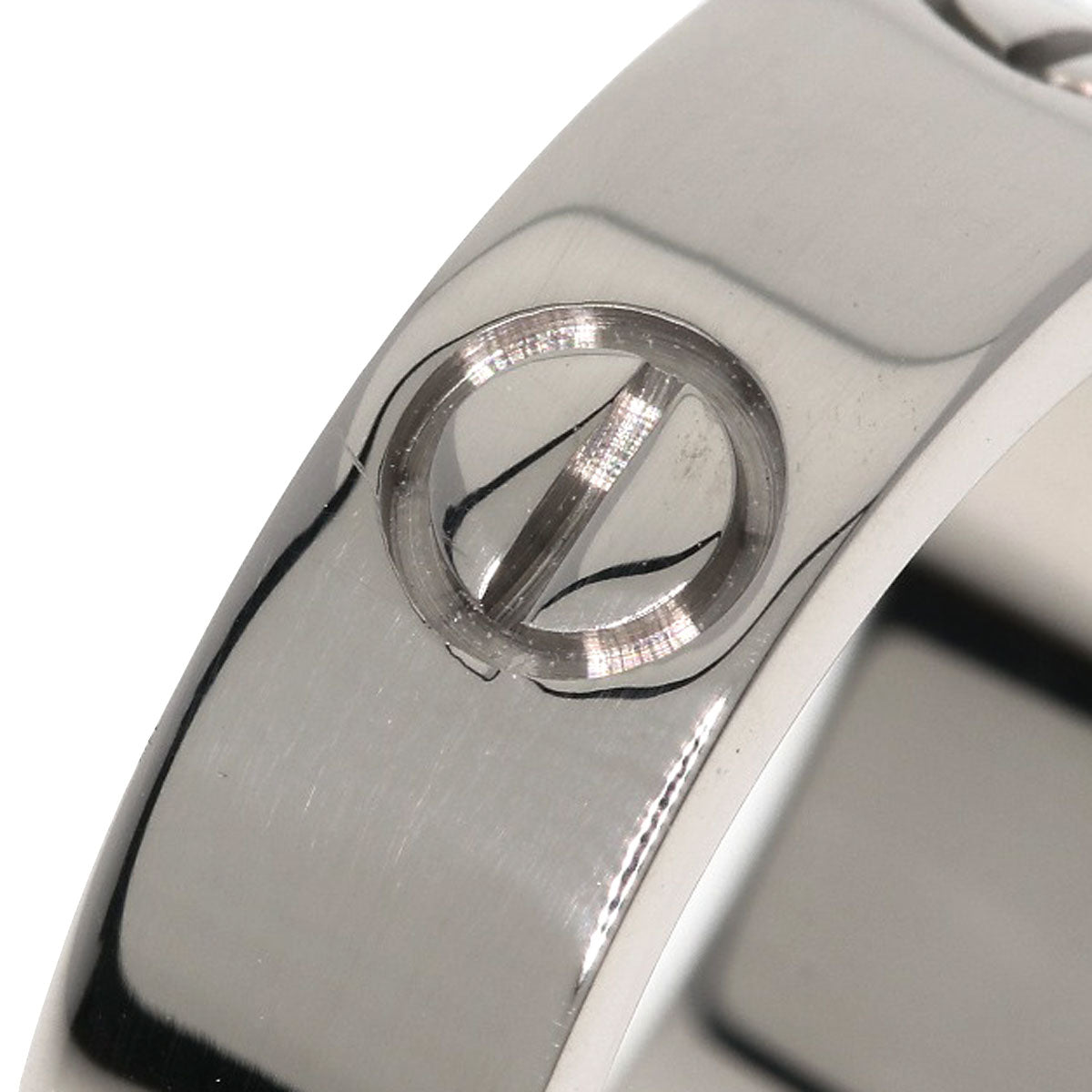 Cartier Ring K18Wg Silver Love Ring #50 Women